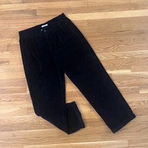 Vintage 90s Y2K Geoffrey Beene Pleated Chunky Corduroy Black Cords Relaxed Pants